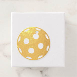 Golden pickleball custom gold Foil Favor Tags