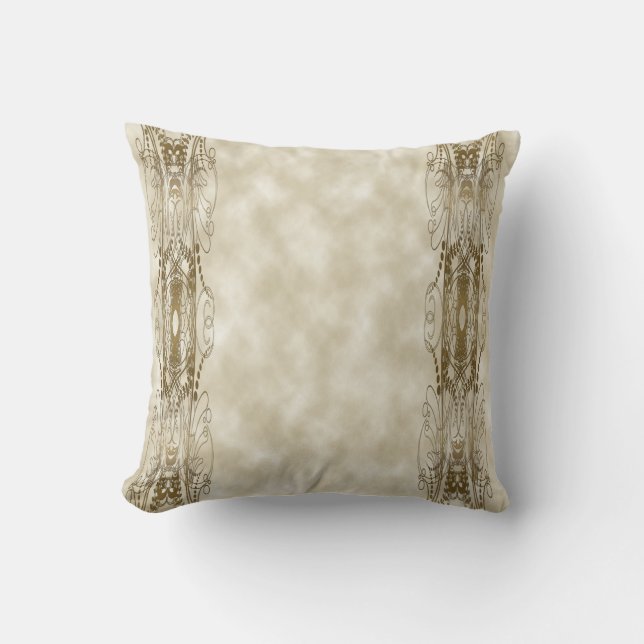 Golden Pillars Throw Pillow (Front)