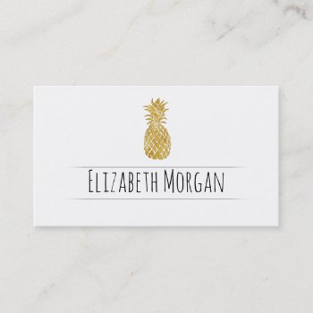 Golden Pineapple Business Card by amoredesign at Zazzle