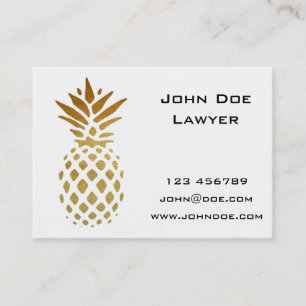Golden Pineapple, Fruit in Gold Business Card