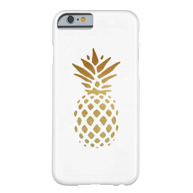 Golden Pineapple, Fruit in Gold Case-Mate iPhone Case (Back)