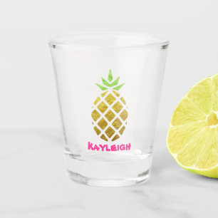 Golden Pineapple Fun Tropical Shot glass