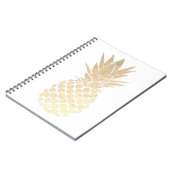 Golden Pineapple Notebook by paesaggi at Zazzle