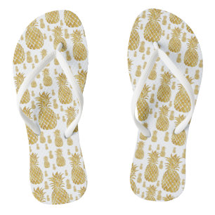 golden pineapples flip flops