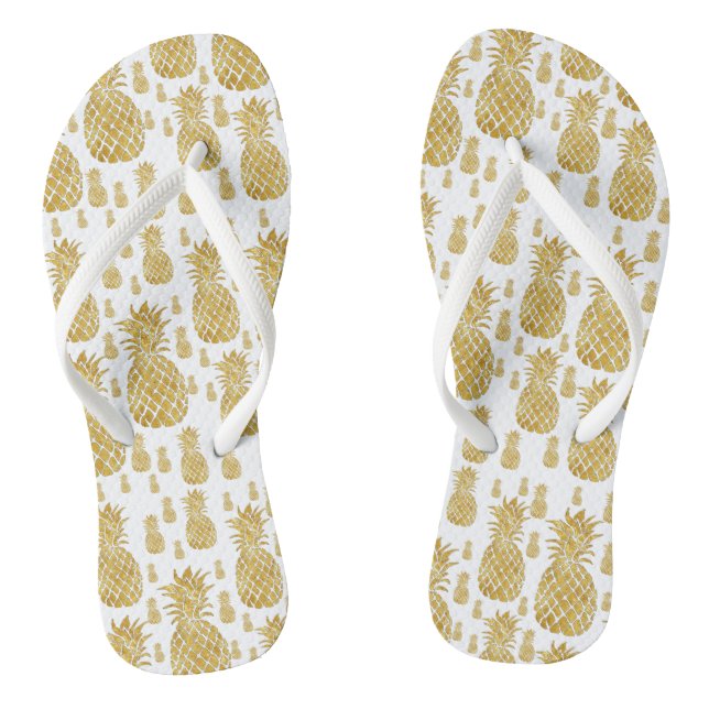 golden pineapples flip flops (Footbed)