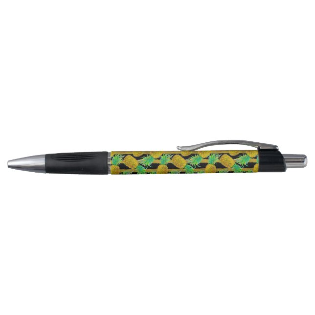 Golden Pineapples On Stripes Pen (Top)