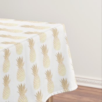 Golden Pineapples Pattern Tablecloth by paesaggi at Zazzle