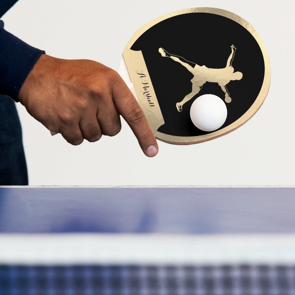 Golden ping-pong player
