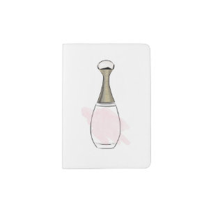 Golden pink perfume bottle passport holder