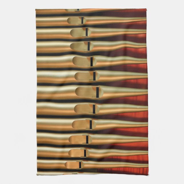 Golden pipes kitchen towel (Vertical)