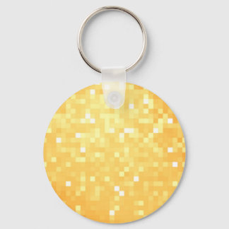 Golden Pixel Sparkle Keychain