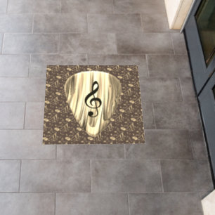 Golden Plectron – Stylish design for music lovers! Floor Decals