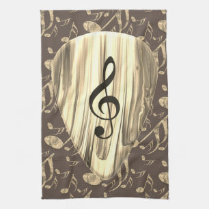 Golden Plectron – Stylish design for music lovers! Kitchen Towel