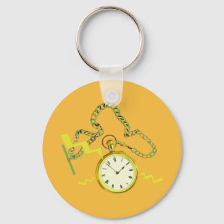 Golden Pocketwatch Keychain