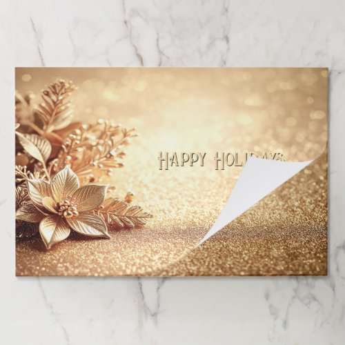 Golden Poinsettia Tearaway Placemat