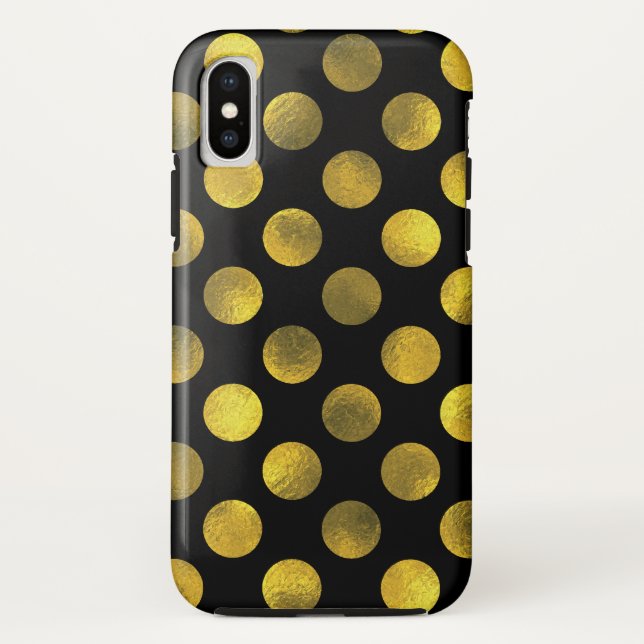 Golden Polka Dots Case-Mate iPhone Case (Back)