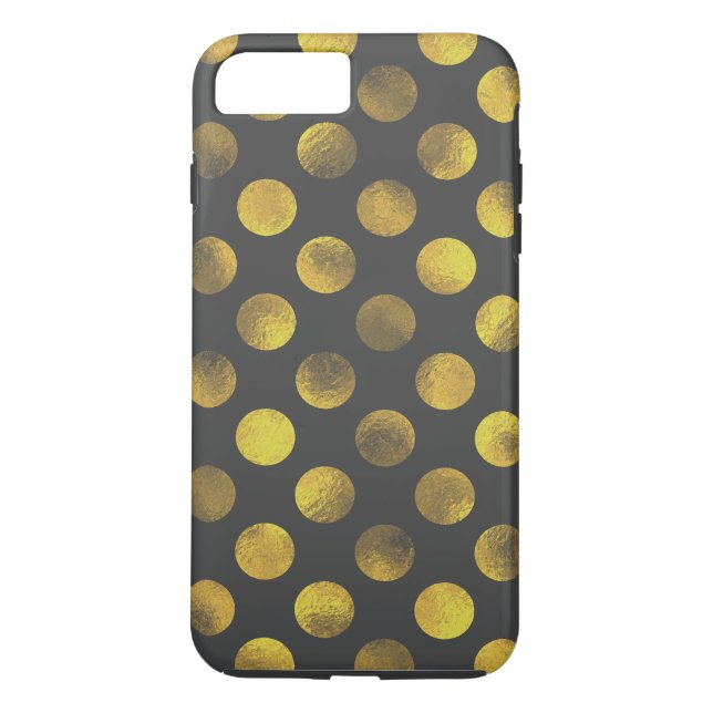 Golden Polka Dots Faded Case-Mate iPhone Case (Back)