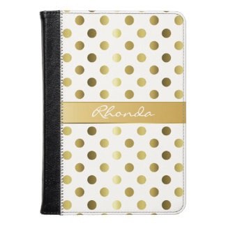 Golden Polka Dots Kindle Fire Folio Kindle Case