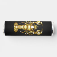 Golden polygonal lobster crawfish on black