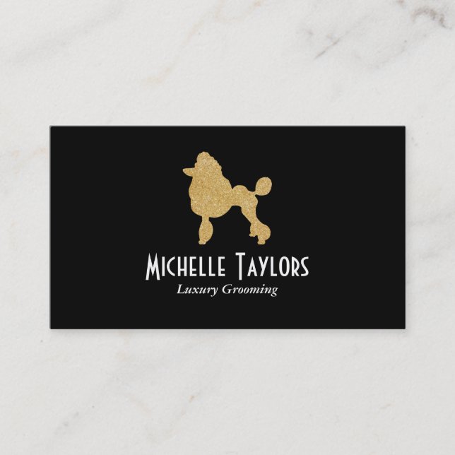 Golden Poodle | Luxury Grooming Business Card (Front)