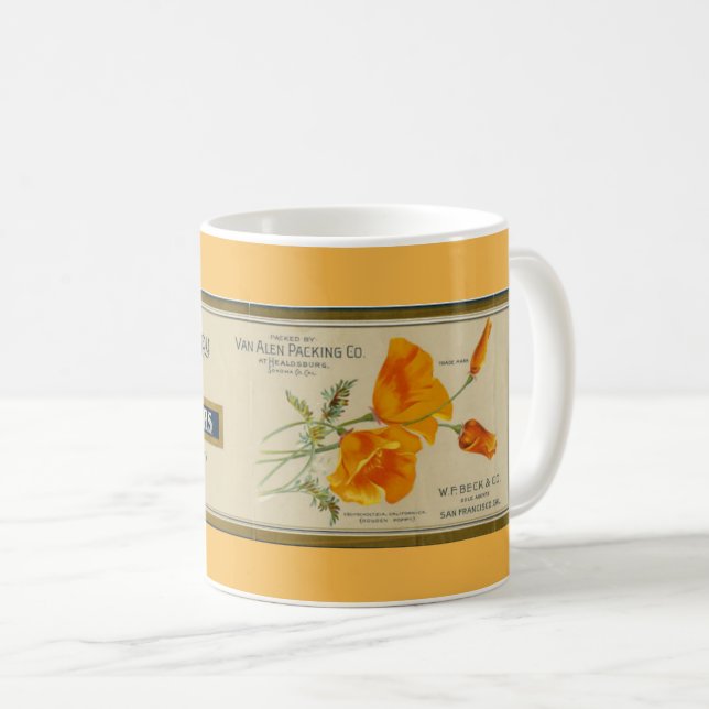 Golden Poppy Brand Mug (Front Right)