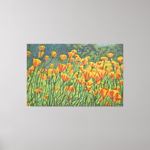 Golden Poppy Fields Canvas Print