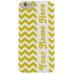Golden Poppy Safari Chevron with customizable name Barely There iPhone 6 Plus Case