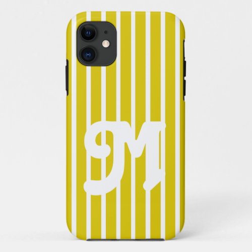 Golden Poppy Safari Stripe iPhone 11 Case