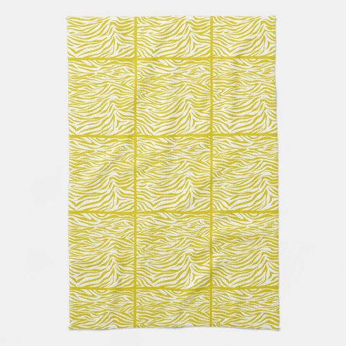 Golden Poppy Safari Zebra tiled design Towel