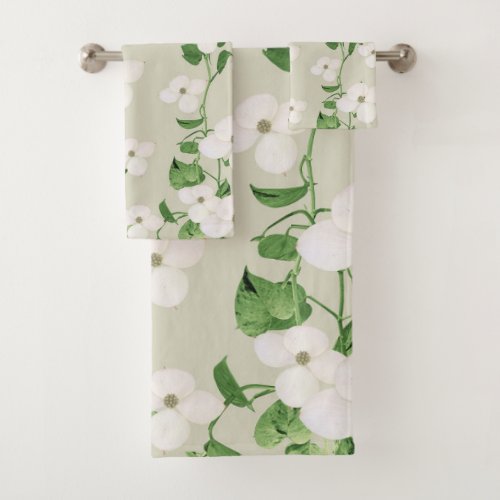 Golden Pothos Ivy Flower Dream 1 tropical wall  Bath Towel Set