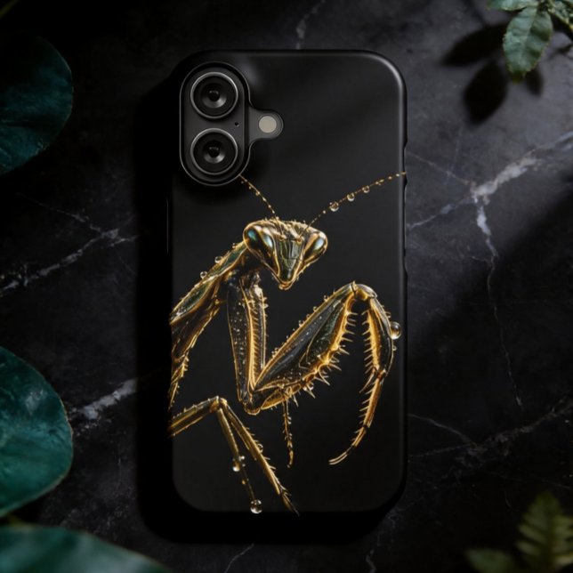 Golden praying mantis iphone case (Creator Uploaded)