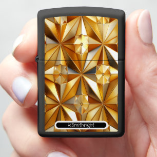 Golden Prestige" Personalized Monogram Metal Zippo Lighter