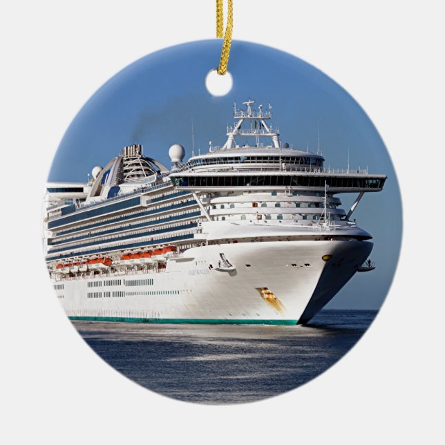 Golden Princess cruise ship Ceramic Ornament (Front)