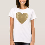 Golden Prismatic Heart T-shirt at Zazzle