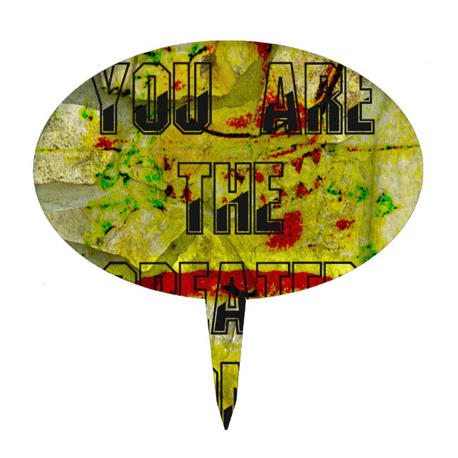 Golden Promise: The Golden Script of Destiny Cake Topper (Front)