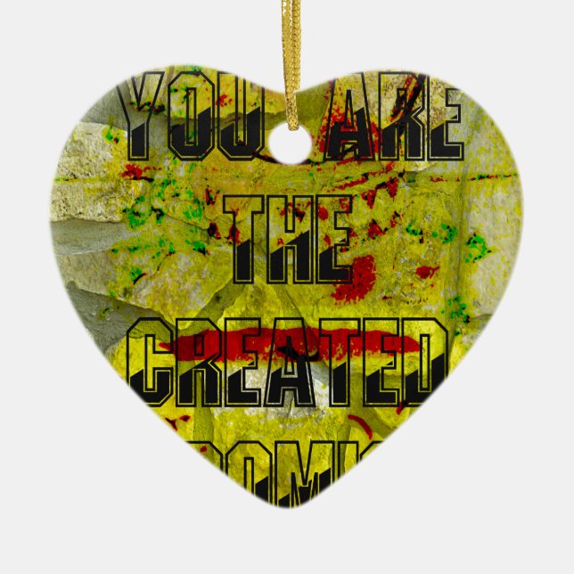 Golden Promise: The Golden Script of Destiny Ceramic Ornament (Front)