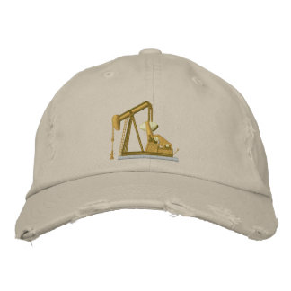 Golden Pumpjack Embroidered Baseball Cap