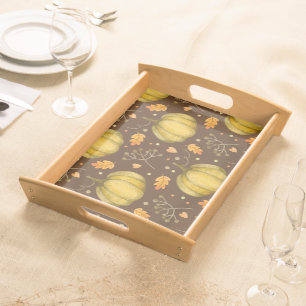 Golden Pumpkins Serving Tray