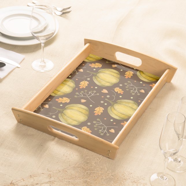 Golden Pumpkins Serving Tray (Front)