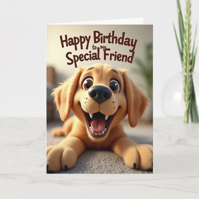 Golden Pup Joy Card (Front)