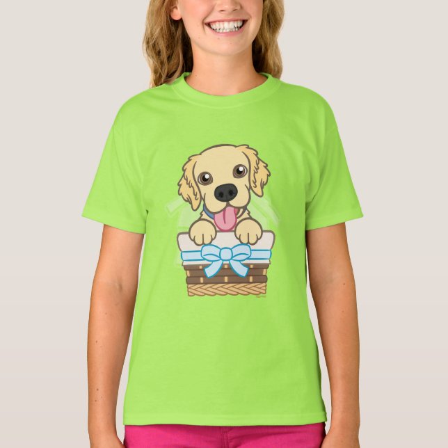 Golden Puppy colored T-Shirt (Front)