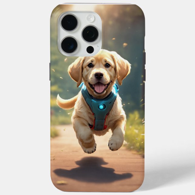GOLDEN PUPPY:I PHONE 15 PRO MAX BACK CASE (Back)