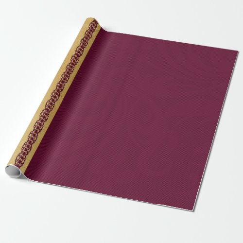 Golden  Purple Colored Wrapping Paper