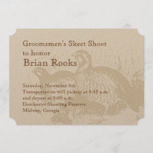 Golden Quail Plantation Invitation