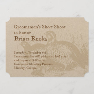 Golden Quail Plantation Invitation