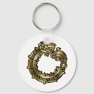 Golden Quetzalcoatl Keychain