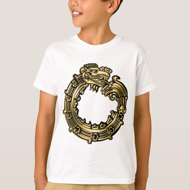 Golden Quetzalcoatl T-Shirt (Front)