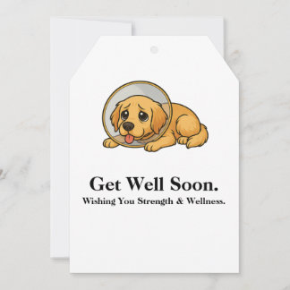 Golden R Get Well Soon Card Wishing You Strength