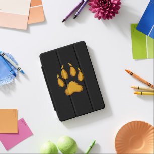 Golden Raccoon Paw iPad Smart Cover –Black Minimal