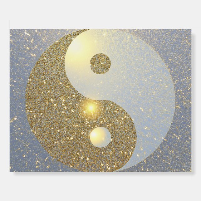 Golden radiant ying yang foam board (Front)